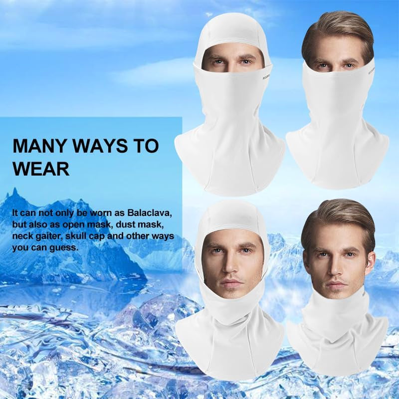Cagoule Moto Polaire Balaclava Hiver Tour De Cou Homme Femme Coupe-Vent Respirant Thermique Motif/Filtre Masque Pour Vélo Ski Running Snowboard Chaud Sous Casque 9 Couleurs