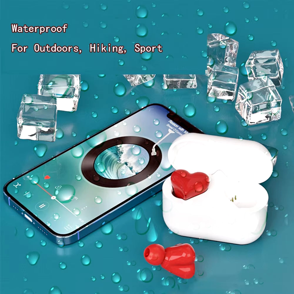 New Original Bluetooth Wireless Headphones Heart Shaped Earphones Woman Earphone High Quality Heart Earbuds Girl Gift