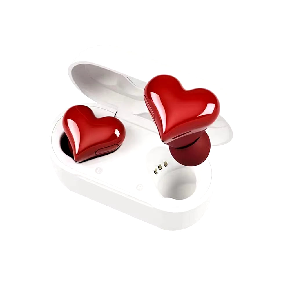 New Original Bluetooth Wireless Headphones Heart Shaped Earphones Woman Earphone High Quality Heart Earbuds Girl Gift