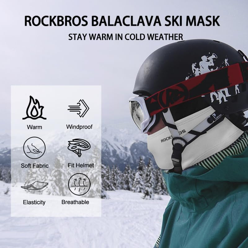 Cagoule Moto Polaire Balaclava Hiver Tour De Cou Homme Femme Coupe-Vent Respirant Thermique Motif/Filtre Masque Pour Vélo Ski Running Snowboard Chaud Sous Casque 9 Couleurs